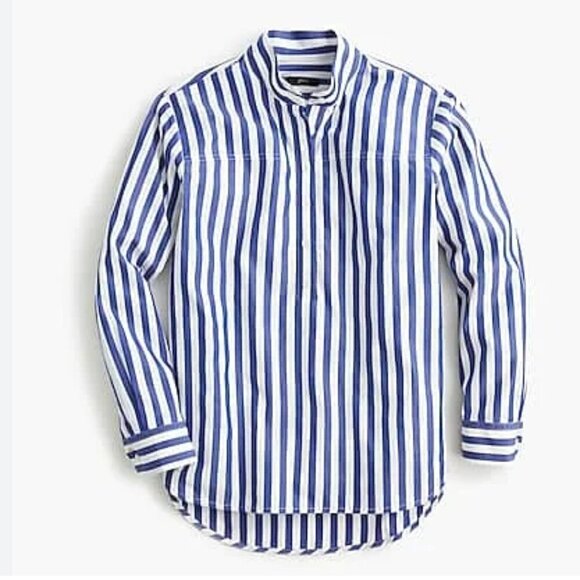 J. Crew Tops - J. Crew Band-collar Popover Tunic in Bold Stripe